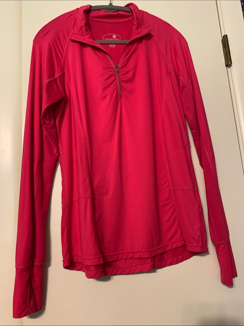 Tangerine Hot Pink Quarter-Zip Performance Pullover